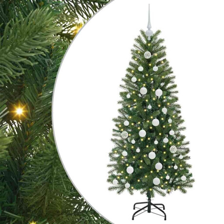 vidaXL Kunstkerstboom met 150 LED met standaard Groen 150 cm PE en PVC afbeelding2 - 1