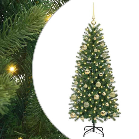 vidaXL Kunstkerstboom met 150 LED met standaard Groen 150 cm PE en PVC afbeelding2 - 1