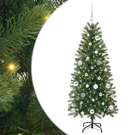 vidaXL Kunstkerstboom met 150 LED met standaard Groen 150 cm PE en PVC afbeelding2 - 1