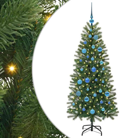 vidaXL Kunstkerstboom met 150 LED met standaard Groen 150 cm PE en PVC afbeelding2 - 1