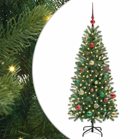 vidaXL Kunstkerstboom met 150 LED met standaard Groen 150 cm PE en PVC afbeelding2 - 1