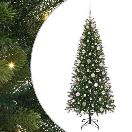vidaXL Kunstkerstboom met 300 LED met standaard Groen 180 cm PE en PVC afbeelding2 - 1