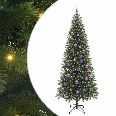 vidaXL Kunstkerstboom met 300 LED met standaard Groen 180 cm PE en PVC afbeelding2 - 1