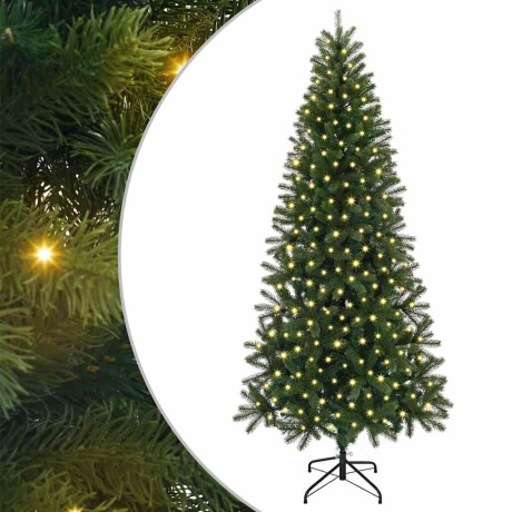 vidaXL Kunstkerstboom met 300 LED met standaard Groen 240 cm PE en PVC afbeelding2 - 1