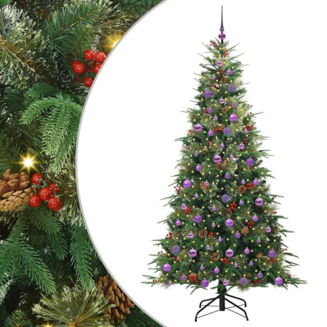 vidaXL Kunstmatige Inklapbare Kerstboom Groen 210 cm PE en PVC afbeelding2 - 1