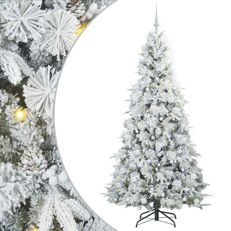 vidaXL Kunstmatige Inklapbare Kerstboom Wit 210 cm PE en PVC afbeelding2 - 1