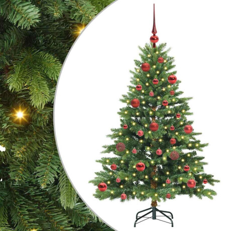 vidaXL Kunstkerstboom met 150 LED met standaard Groen 150 cm PE en PVC afbeelding2 - 1