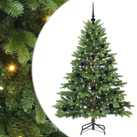 vidaXL Kunstkerstboom met 150 LED met standaard Groen 150 cm PE en PVC afbeelding2 - 1