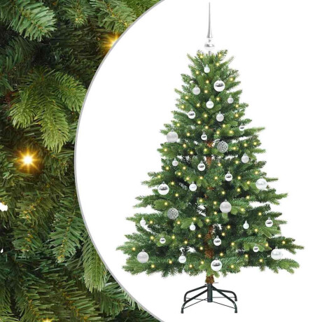 vidaXL Kunstkerstboom met 150 LED met standaard Groen 150 cm PE en PVC afbeelding2 - 1