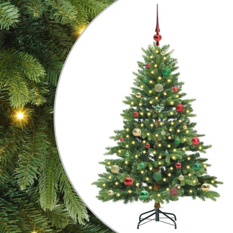 vidaXL Kunstkerstboom met 150 LED met standaard Groen 150 cm PE en PVC afbeelding2 - 1