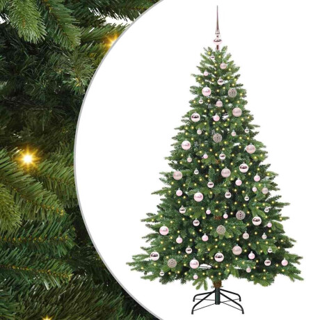 vidaXL Kunstkerstboom met 300 LED met standaard Groen 180 cm PE en PVC afbeelding2 - 1