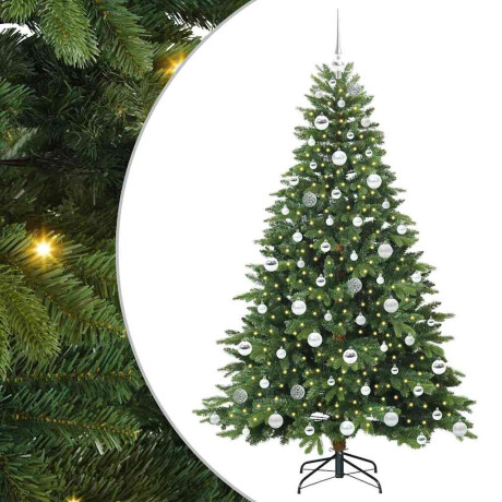vidaXL Kunstkerstboom met 300 LED met standaard Groen 180 cm PE en PVC afbeelding2 - 1