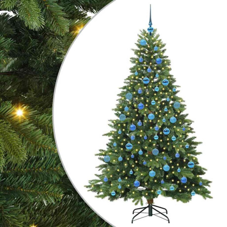 vidaXL Kunstkerstboom met 300 LED met standaard Groen 180 cm PE en PVC afbeelding2 - 1