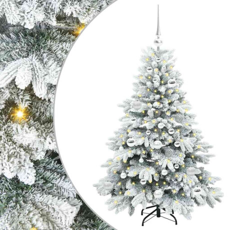 vidaXL Kunstkerstboom met 150 LED met standaard Groen 120 cm PE en PVC afbeelding2 - 1