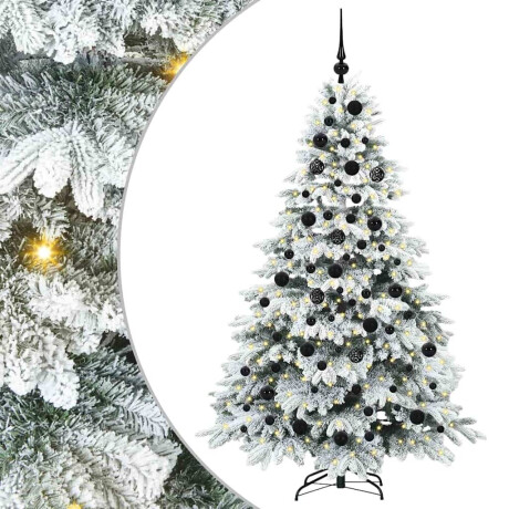 vidaXL Kunstkerstboom met 300 LED met standaard Groen 180 cm PE en PVC afbeelding2 - 1