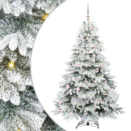 vidaXL Kunstkerstboom met 300 LED met standaard Groen 180 cm PE en PVC afbeelding2 - 1