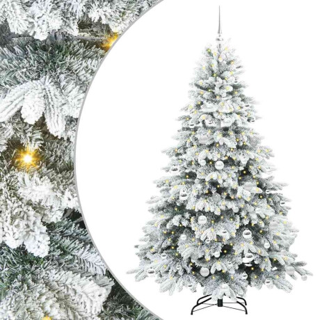 vidaXL Kunstkerstboom met 300 LED met standaard Groen 180 cm PE en PVC afbeelding2 - 1