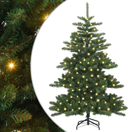 vidaXL Kunstmatige Inklapbare Kerstboom met 150 LED Groen 150 cm PVC afbeelding2 - 1