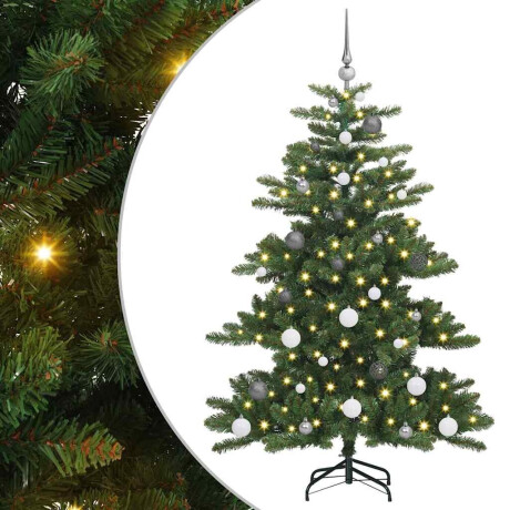 vidaXL Kunstmatige Inklapbare Kerstboom met 150 LED's Groen 150 cm PVC afbeelding2 - 1