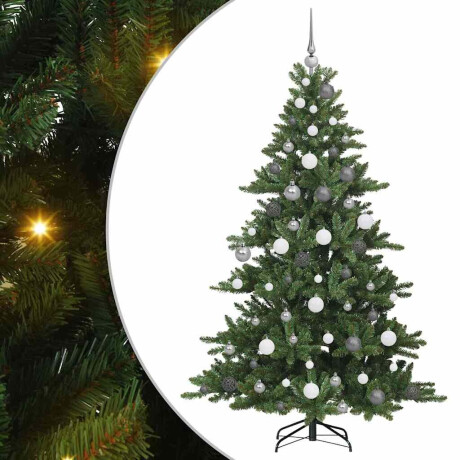 vidaXL Kunstmatige Inklapbare Kerstboom met 300 LED's Groen 180 cm PVC afbeelding2 - 1