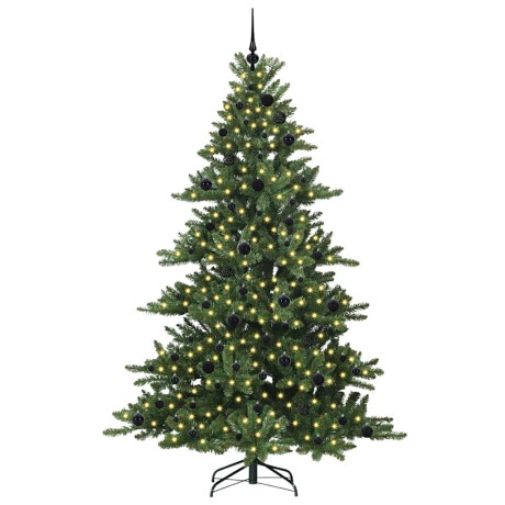 vidaXL Kunstmatige Inklapbare Kerstboom Groen 210 cm PVC en staal afbeelding2 - 1
