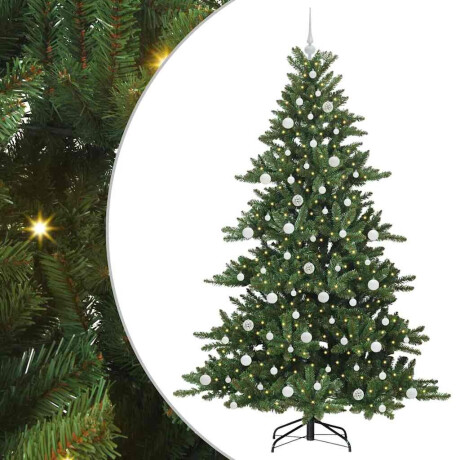vidaXL Kunstmatige Inklapbare Kerstboom Groen 210 cm PVC en staal afbeelding2 - 1