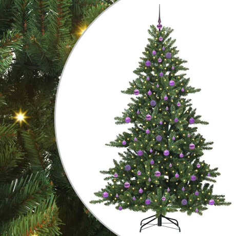 vidaXL Kunstmatige Inklapbare Kerstboom Groen 210 cm PVC en staal afbeelding2 - 1