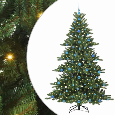 vidaXL Kunstmatige Inklapbare Kerstboom Groen 210 cm PVC en staal afbeelding2 - 1