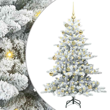 vidaXL Kunstmatige Inklapbare Kerstboom Wit 150 cm PVC en staal afbeelding2 - 1
