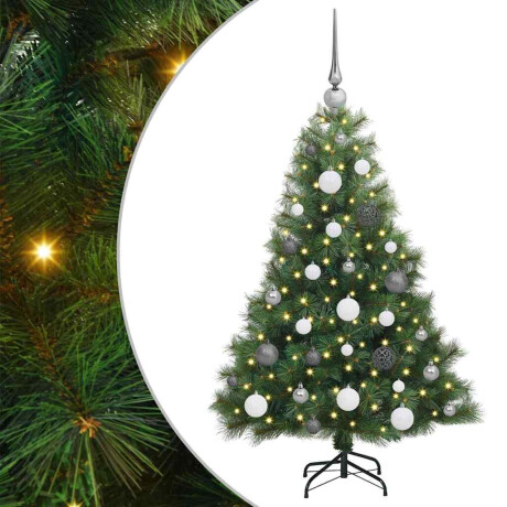 vidaXL Kunstkerstboom met 150 LED met standaard Groen 120 cm PE en PVC afbeelding2 - 1