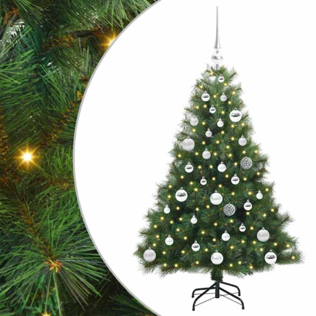 vidaXL Kunstkerstboom met 150 LED met standaard Groen 120 cm PE en PVC afbeelding2 - 1