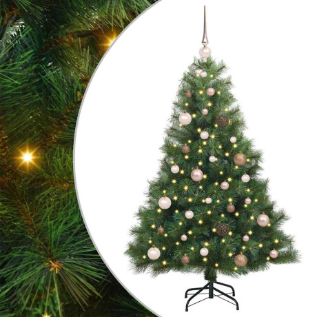 vidaXL Kunstkerstboom met 150 LED met standaard Groen 150 cm PE en PVC afbeelding2 - 1