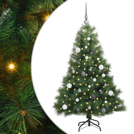 vidaXL Kunstkerstboom met 150 LED met standaard Groen 150 cm PE en PVC afbeelding2 - 1