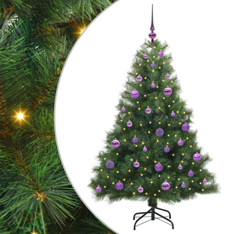 vidaXL Kunstkerstboom met 150 LED met standaard Groen 150 cm PE en PVC afbeelding2 - 1