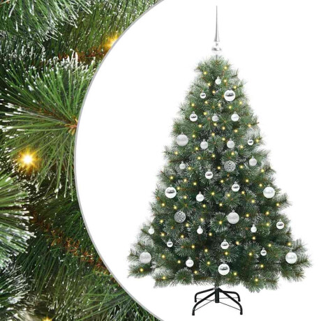 vidaXL Kunstkerstboom met 150 LED met standaard Groen 150 cm PE en PVC afbeelding2 - 1