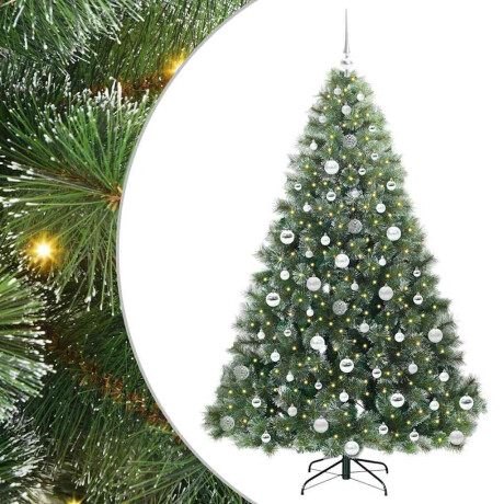vidaXL Kunstkerstboom met 300 LED met standaard Groen 180 cm PE en PVC afbeelding2 - 1