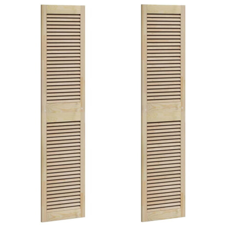 vidaXL Kastdeuren 2 pcs Bruin 170 x 39.5 x 2.1 cm Massief grenenhout afbeelding2 - 1