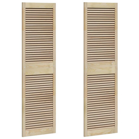 vidaXL Kastdeur 2 pcs Naturel 170 x 2,1 x 49,5 cm Massief grenenhout afbeelding2 - 1