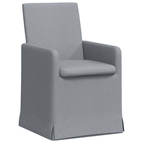 vidaXL Eettafelstoelen 2 pcs Lichtgrijs 57 x 67 x 95 cm Stof afbeelding2 - 1