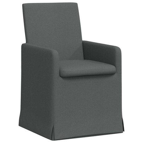 vidaXL Eettafelstoelen 2 pcs Donkergrijs 57 x 67 x 95 cm Stof afbeelding2 - 1
