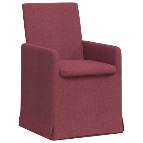 vidaXL Eettafelstoelen 2 pcs Wijnrood 57 x 67 x 95 cm Stof afbeelding2 - 1