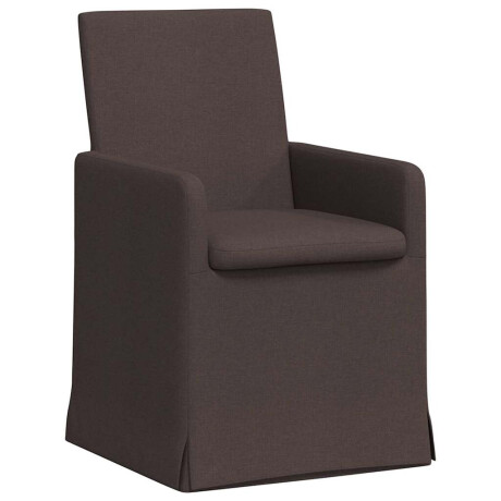 vidaXL Eettafelstoelen 2 pcs Donkerbruin 57 x 67 x 95 cm Stof afbeelding2 - 1