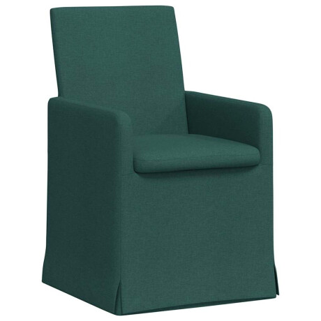 vidaXL Eettafelstoelen 2 pcs Donkergroen 57 x 67 x 95 cm Stof afbeelding2 - 1