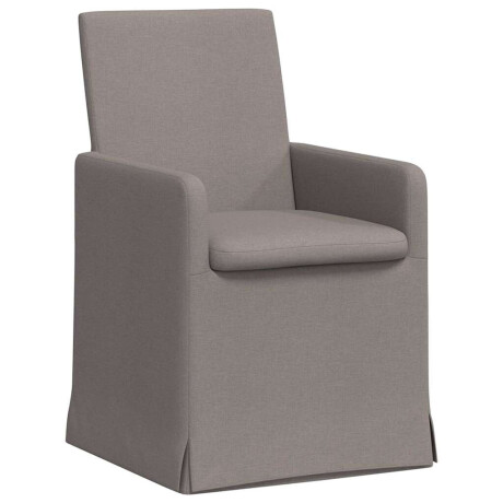 vidaXL Eettafelstoelen 2 pcs Taupe 57 x 67 x 95 cm Stof afbeelding2 - 1