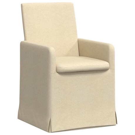 vidaXL Eettafelstoelen 2 pcs Crème 57 x 67 x 95 cm Stof afbeelding2 - 1