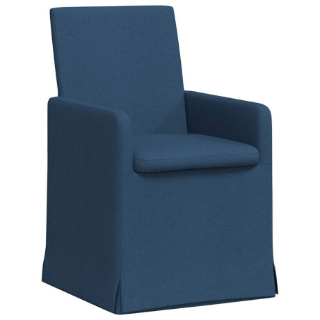 vidaXL Eetstoelen 2 pcs Blauw 57 x 67 x 95 cm Stof afbeelding2 - 1