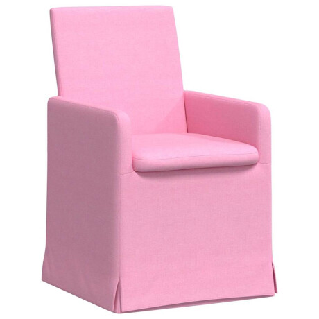 vidaXL Eetstoelen 2 pcs Roze 57 x 67 x 95 cm Stof afbeelding2 - 1