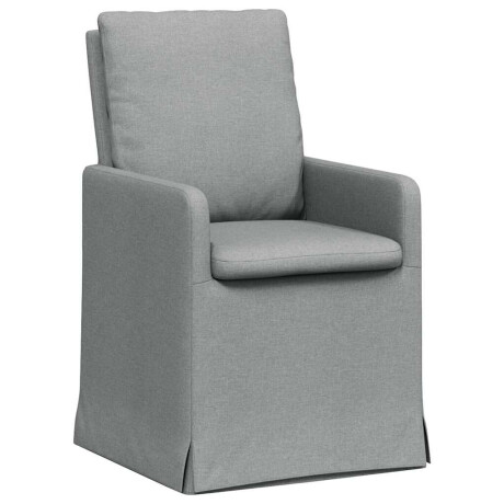 vidaXL Eettafelstoelen 2 pcs Lichtgrijs 57 x 67 x 98 cm Stof afbeelding2 - 1
