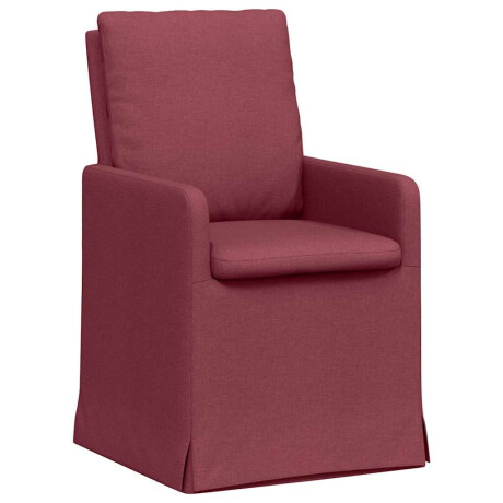 vidaXL Eettafelstoelen 2 pcs Wijnrood 57 x 67 x 98 cm Stof afbeelding2 - 1