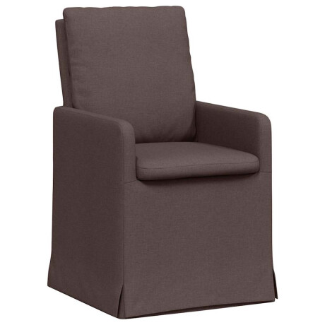 vidaXL Eettafelstoelen 2 pcs Donkerbruin 57 x 67 x 98 cm Stof afbeelding2 - 1